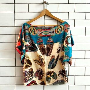 Ralph Lauren Black Label Rare Silk Moccasin Blouse Circa 1990’s